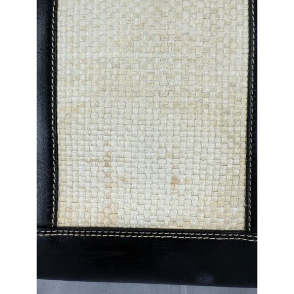 Coach Natural Straw and Patent Leather Bucket Tote 8908 - Picture 7 of 15